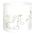 Brilagi - Cúpula universal BOBO E27 diâmetro 15 cm branco com estampa de unicórnios