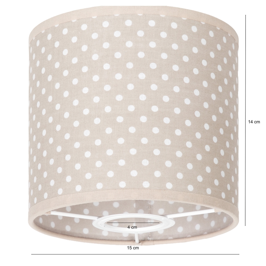 BRILAGI - Cúpula universal BOBO E27 Ø 15 cm bege/bolinhas