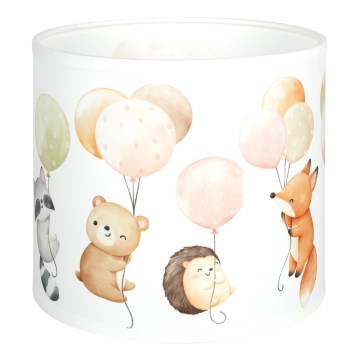 Brilagi - Cúpula universal BOBO E27 Ø 15 cm branca/com estampa de animais