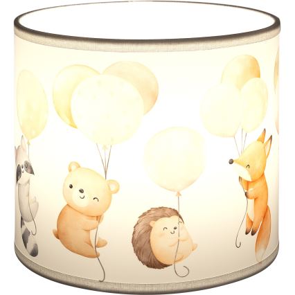 Brilagi - Cúpula universal BOBO E27 Ø 15 cm branca/com estampa de animais