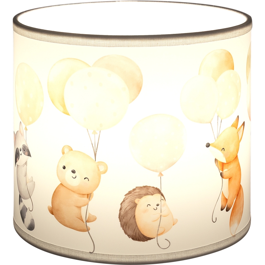 Brilagi - Cúpula universal BOBO E27 Ø 15 cm branca/com estampa de animais