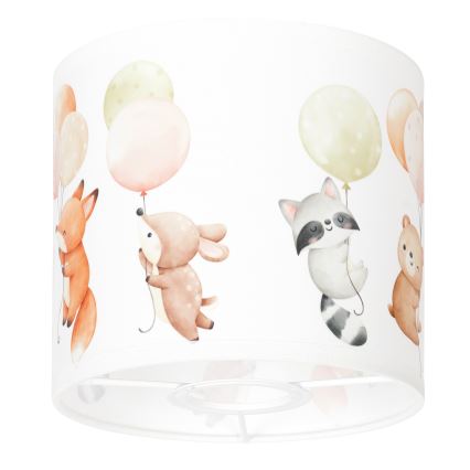 BRILAGI - Cúpula universal BOBO E27 Ø 15 cm branca/com estampa de animais