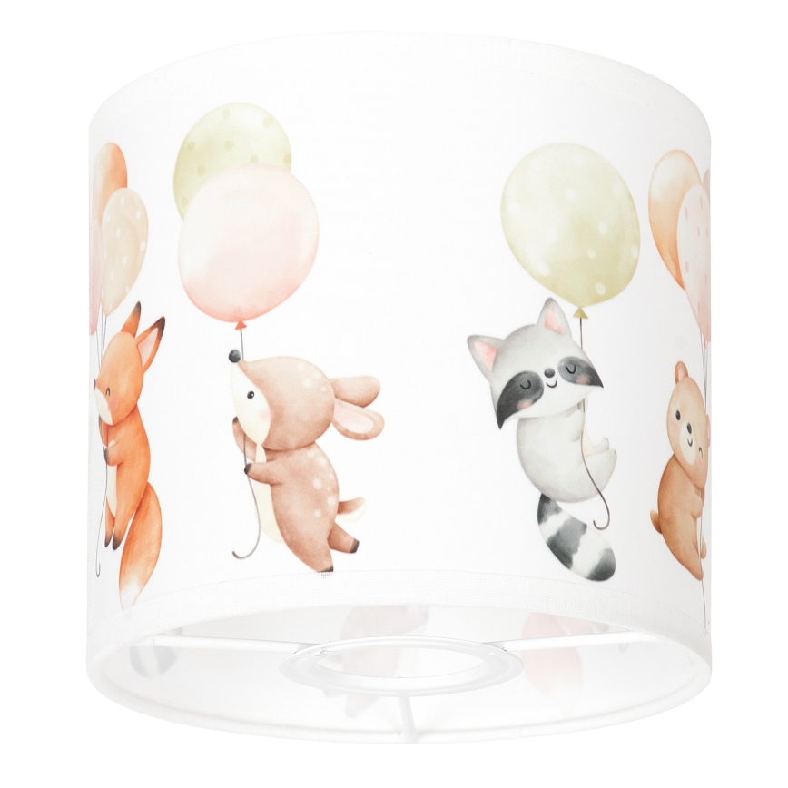 BRILAGI - Cúpula universal BOBO E27 Ø 15 cm branca/com estampa de animais