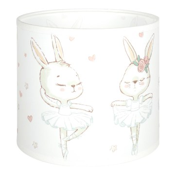 Brilagi - Cúpula universal BOBO E27, Ø 15 cm, branca com motivo de coelhinhos