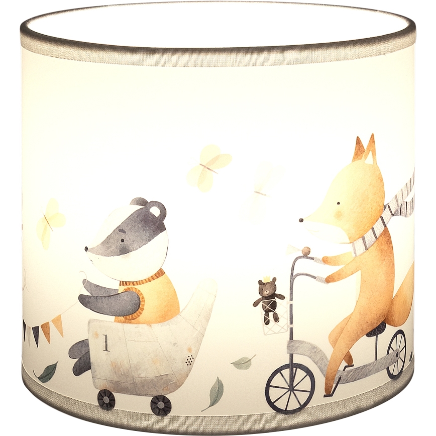 Brilagi - Cúpula universal BOBO E27 Ø 15 cm branca/estampa de animais