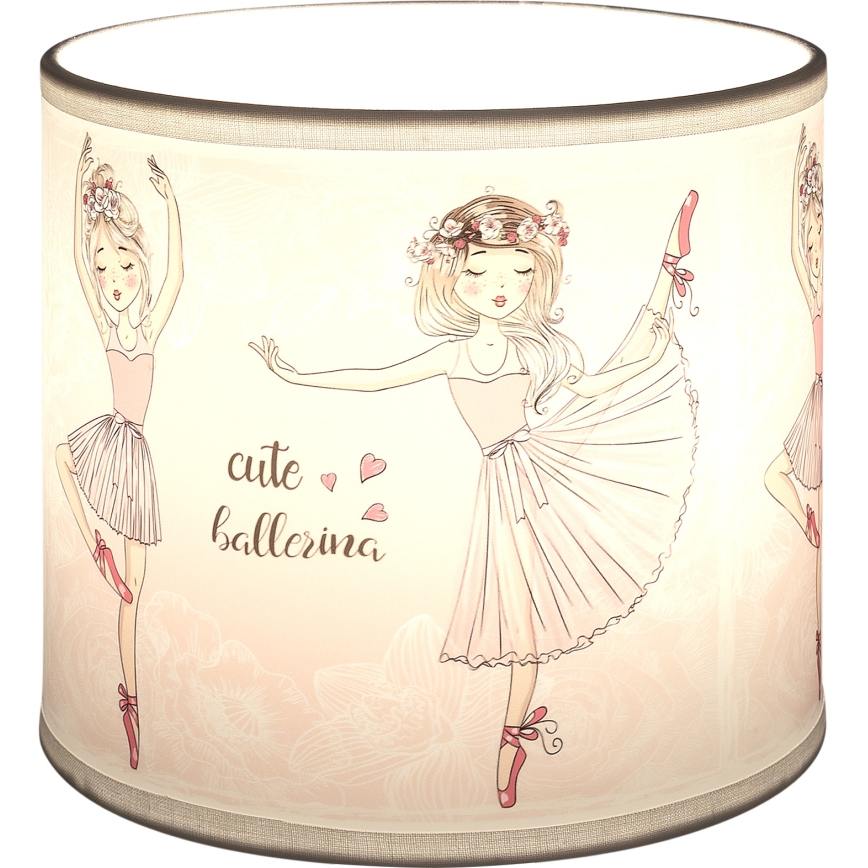 BRILAGI - Cúpula universal BOBO E27 Ø 15 cm branca/rosa/bailarinas