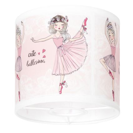 BRILAGI - Cúpula universal BOBO E27 Ø 15 cm branca/rosa/bailarinas