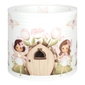 Brilagi - Cúpula universal BOBO E27 Ø 15 cm branca/rosa/fadas
