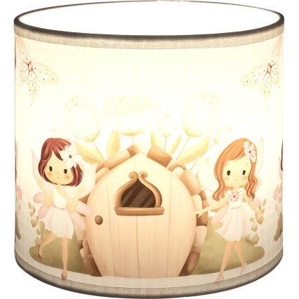 Brilagi - Cúpula universal BOBO E27 Ø 15 cm branca/rosa/fadas