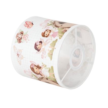 Brilagi - Cúpula universal BOBO E27 Ø 15 cm branca/rosa/fadas