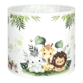 Brilagi - Cúpula universal BOBO E27 Ø 15 cm branco/verde/estampa selva