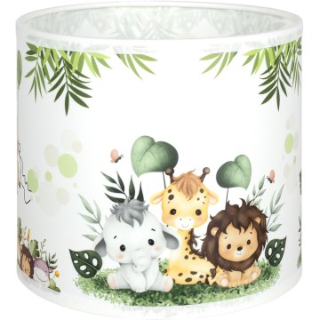Brilagi - Cúpula universal BOBO E27 Ø 15 cm branco/verde/estampa selva