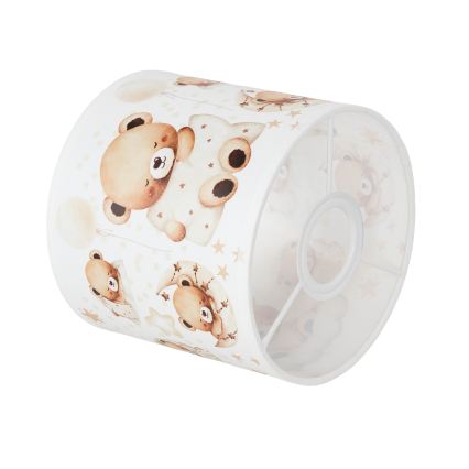 Brilagi - Cúpula universal BOBO para E27, diâmetro 15 cm, branca com estampa de ursinhos