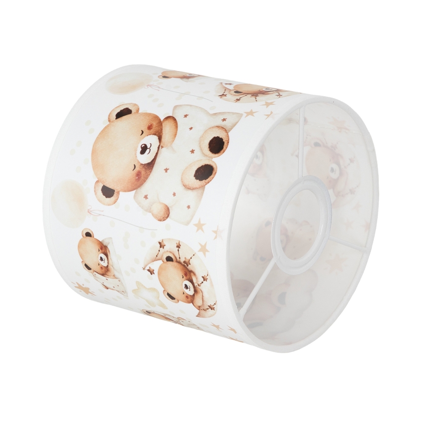 Brilagi - Cúpula universal BOBO para E27, diâmetro 15 cm, branca com estampa de ursinhos