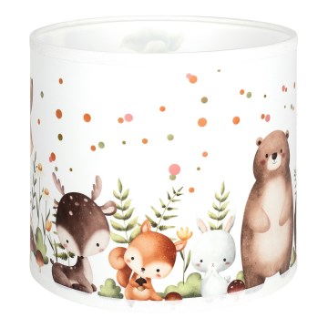 Brilagi - Cúpula universal BOBO para E27 Ø 15 cm branca/com motivos de animais