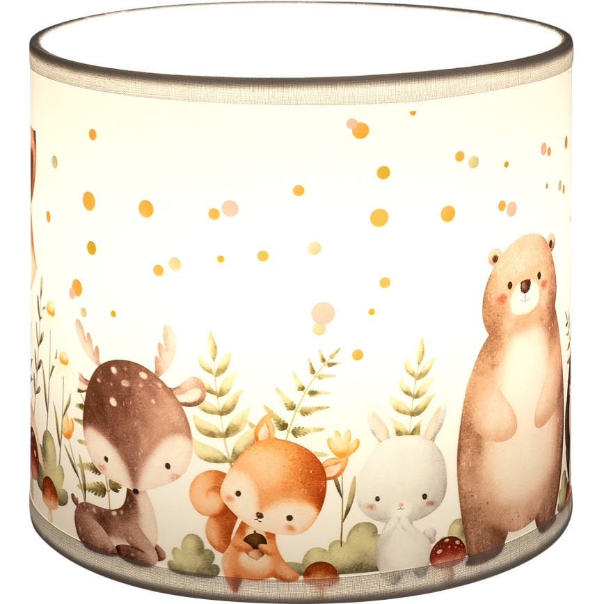 Brilagi - Cúpula universal BOBO para E27 Ø 15 cm branca/com motivos de animais