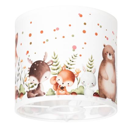 Brilagi - Cúpula universal BOBO para E27 Ø 15 cm branca/com motivos de animais