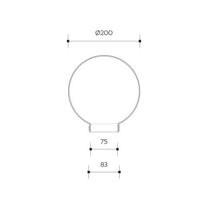 Brilagi - Cúpula universal de reposição HARBOR para soquete E27, diâmetro 20 cm, branca