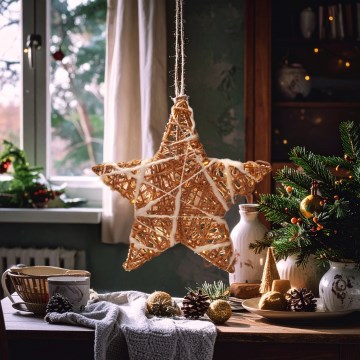 Brilagi - Decoração de Natal LED/2xAA 30x28 cm estrela