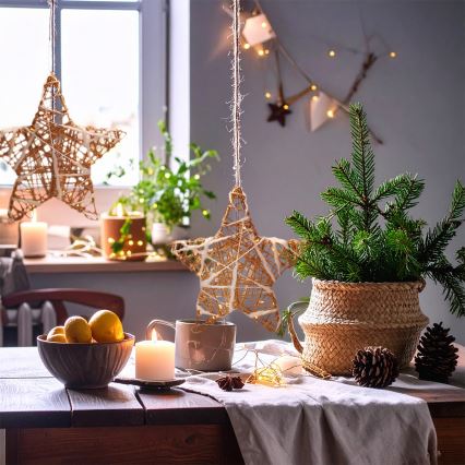 Brilagi - Decoração de Natal LED/2xAA 30x28 cm estrela