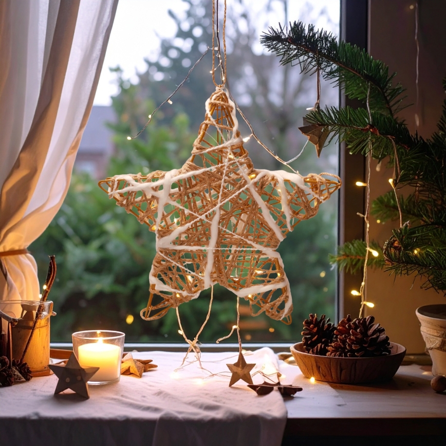 Brilagi - Decoração de Natal LED/2xAA 30x28 cm estrela