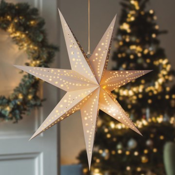 Brilagi - Decoração de Natal LED/2xAA 60 cm, estrela, luz branca quente