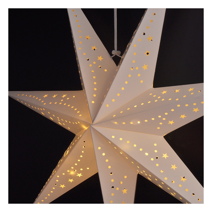 Brilagi - Decoração de Natal LED/2xAA 60 cm, estrela, luz branca quente