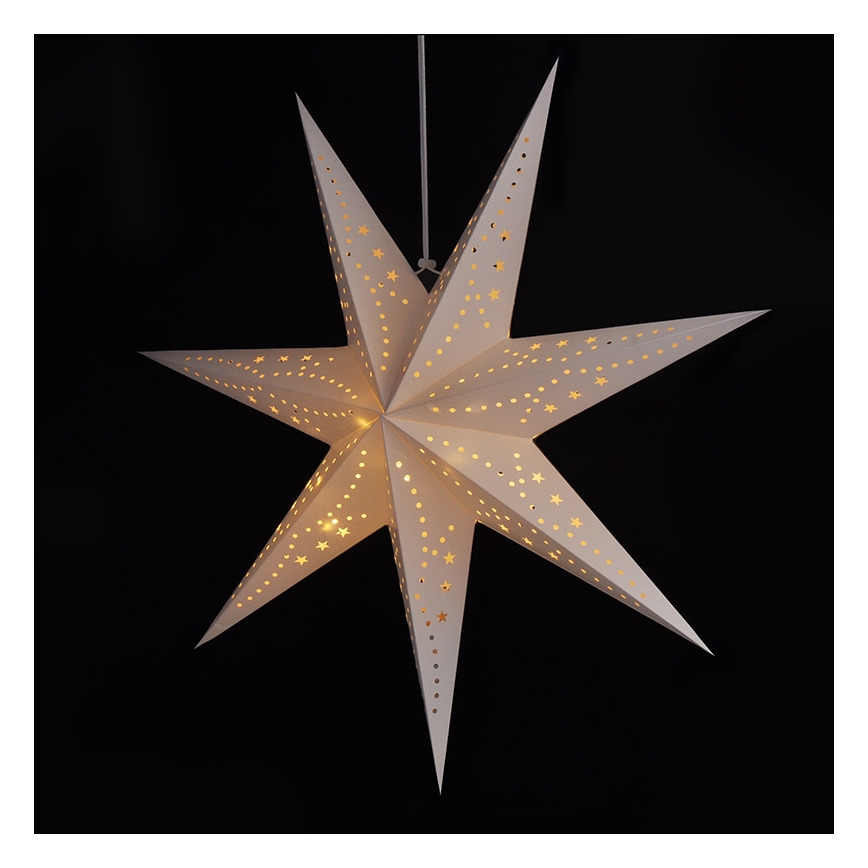 Brilagi - Decoração de Natal LED/2xAA 60 cm, estrela, luz branca quente