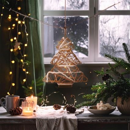 Brilagi - Decoração de Natal LED/2xAA, árvore de 34x31 cm