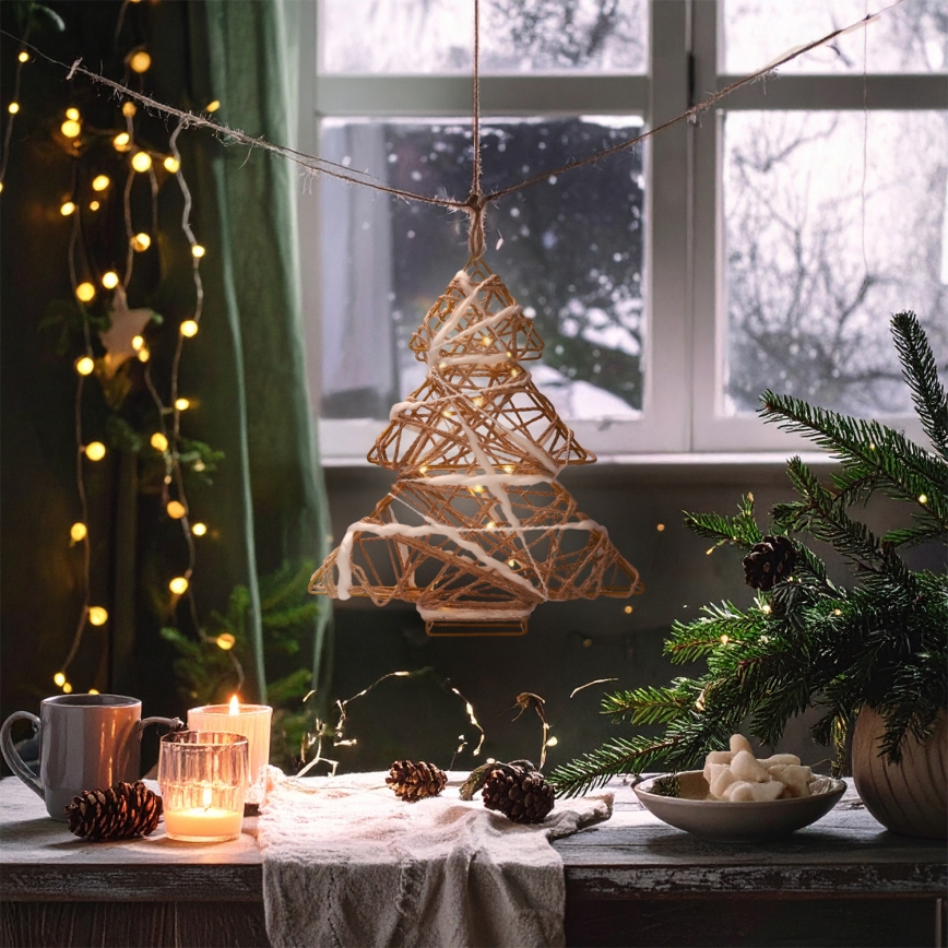 Brilagi - Decoração de Natal LED/2xAA, árvore de 34x31 cm