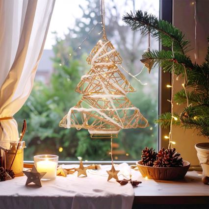 Brilagi - Decoração de Natal LED/2xAA, árvore de 34x31 cm