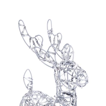 BRILAGI - Decoração de Natal LED/3xAA 42 cm rena branco quente/prateado