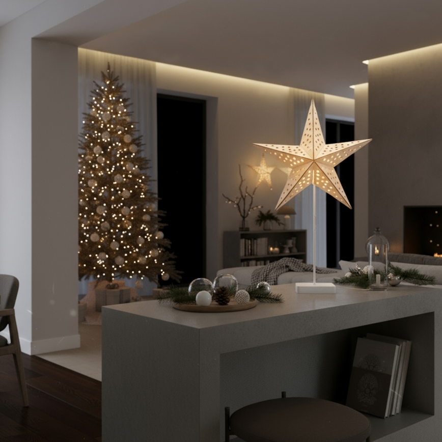 Brilagi - Decoração de Natal LED/3xAA 62x40 cm estrela