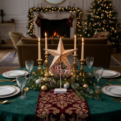 Brilagi - Decoração de Natal LED/3xAA 62x40 cm estrela