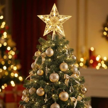 BRILAGI - Decoração de Natal LED/3xAA, estrela de 21 cm, branco quente