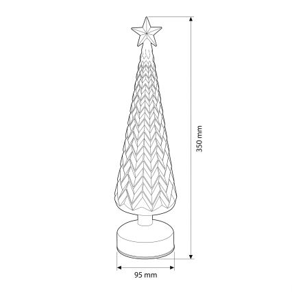 BRILAGI - Decoração de Natal LED, árvore (3xAA)