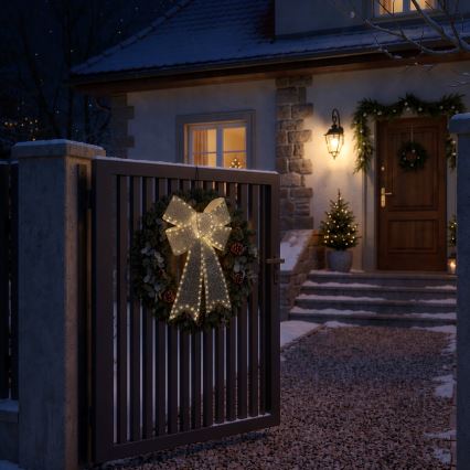 BRILAGI - Decoração de Natal LED para exterior LED/3,3W/230V IP44 laço prateado
