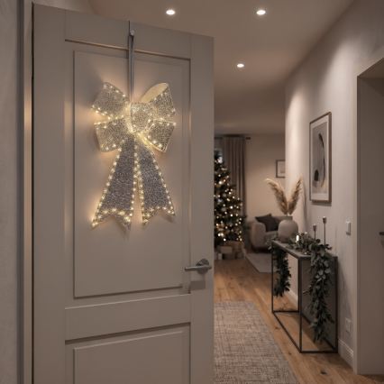BRILAGI - Decoração de Natal LED para exterior LED/3,3W/230V IP44 laço prateado