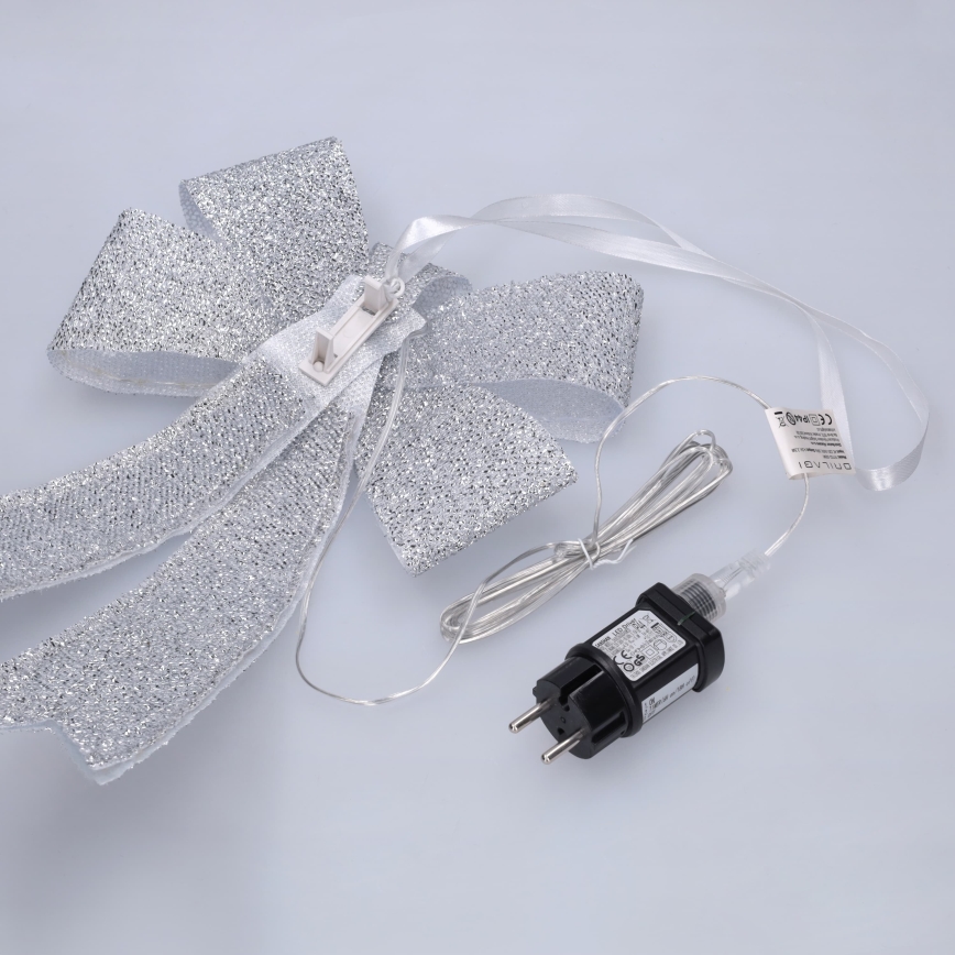 BRILAGI - Decoração de Natal LED para exterior LED/3,3W/230V IP44 laço prateado