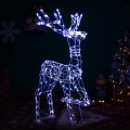 BRILAGI - Decoração de Natal LED para exterior LED/3,6W/8 funções 150 cm IP44 reno branco frio