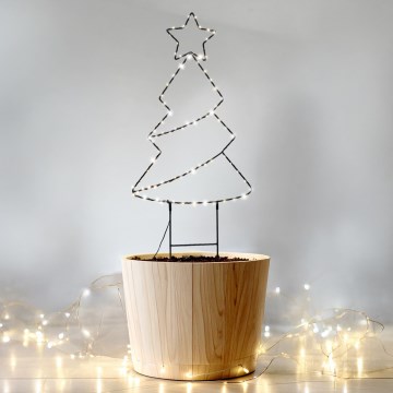 Brilagi - Decoração de Natal LED para exterior LED/3xAA IP44 Árvore de Natal