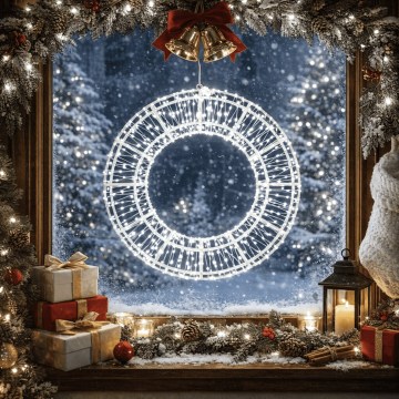 BRILAGI - Decoração de Natal LED para exterior LED/6W/8 funções 43 cm IP44 anel branco frio