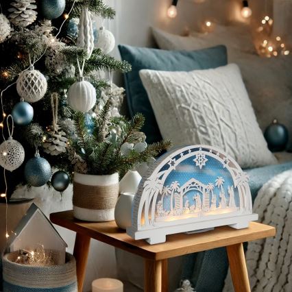 Brilagi - Decoração de Natal LED Presépio LED/2xAA