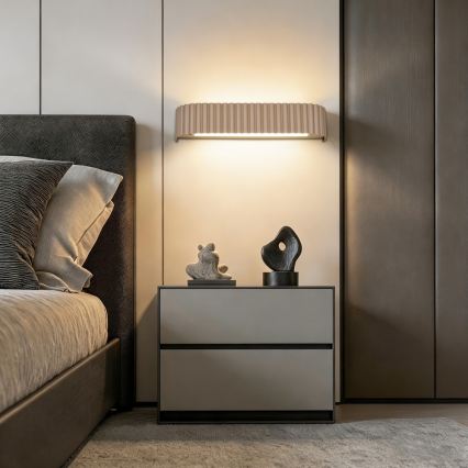 BRILAGI - Aplique de parede LED dimerizável FALCON MODERN LED/14W/230V 3000-6000K 40 cm bege + comando remoto