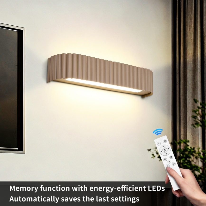 BRILAGI - Aplique de parede LED dimerizável FALCON MODERN LED/14W/230V 3000-6000K 40 cm bege + comando remoto