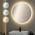 Brilagi - Espelho aquecido LED para casa de banho DEMI ECO LED/12W/230V Ø 60 cm IP44 CRI 90 dimerizável + CCT