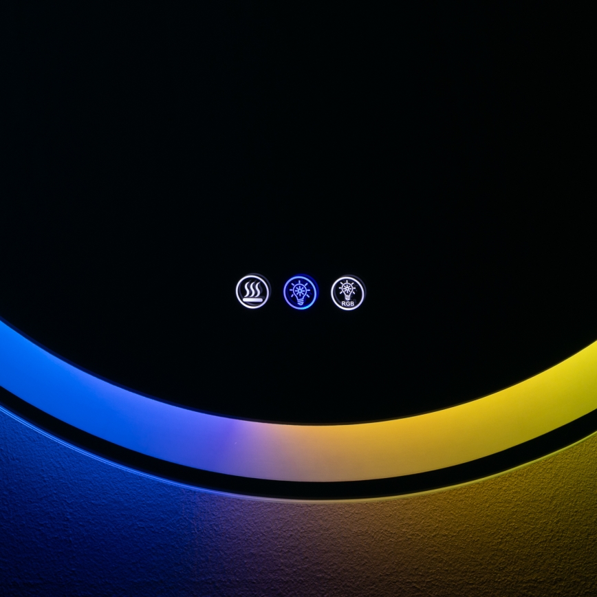 Brilagi - Espelho aquecido para casa de banho LED RGBW AVA PRO LED/18W/230V Ø 60 cm IP44 IRC 90 dimerizável + CCT