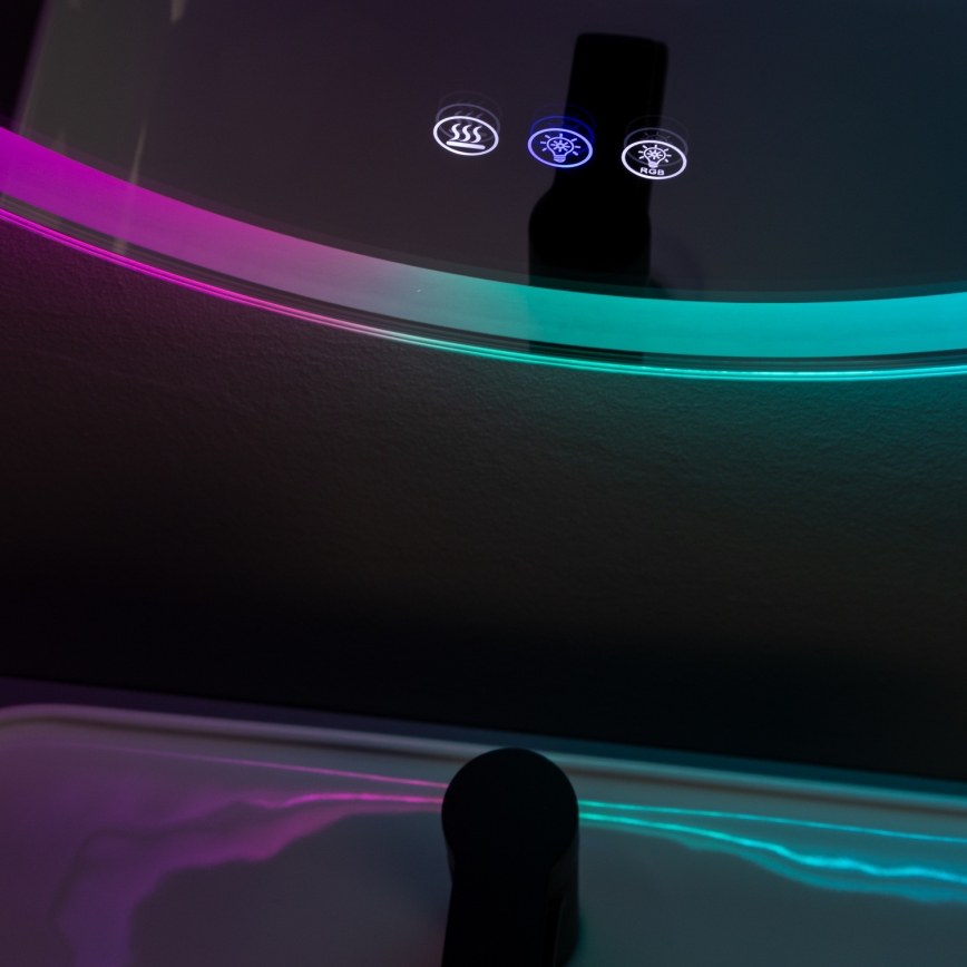 Brilagi - Espelho aquecido para casa de banho LED RGBW AVA PRO LED/18W/230V Ø 60 cm IP44 IRC 90 dimerizável + CCT