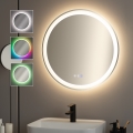 BRILAGI - Espelho aquecido para casa de banho LED RGBW AVA PRO LED/18W/230V Ø 60 cm IP44 IRC 90 dimerizável + CCT