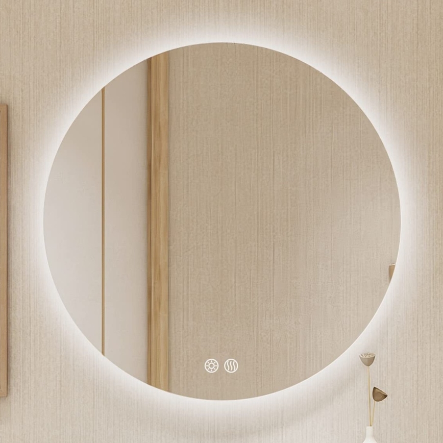 Brilagi - Espelho de casa de banho aquecido com LED regulável e retroiluminação DEMI PRO LED/20W/230V Ø 60 cm 3000/4000/6500K IP44